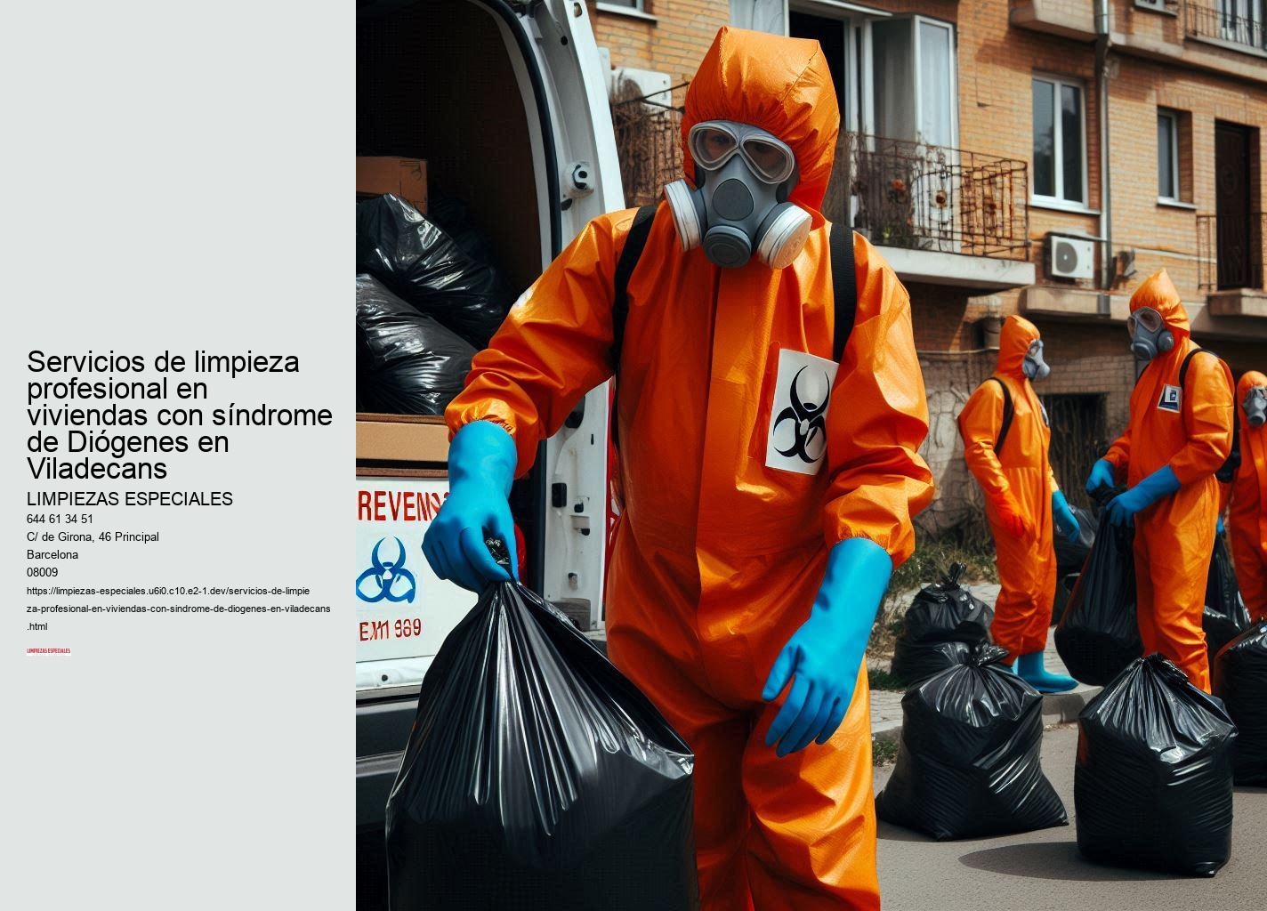 Servicios de limpieza profesional en viviendas con síndrome de Diógenes en Viladecans