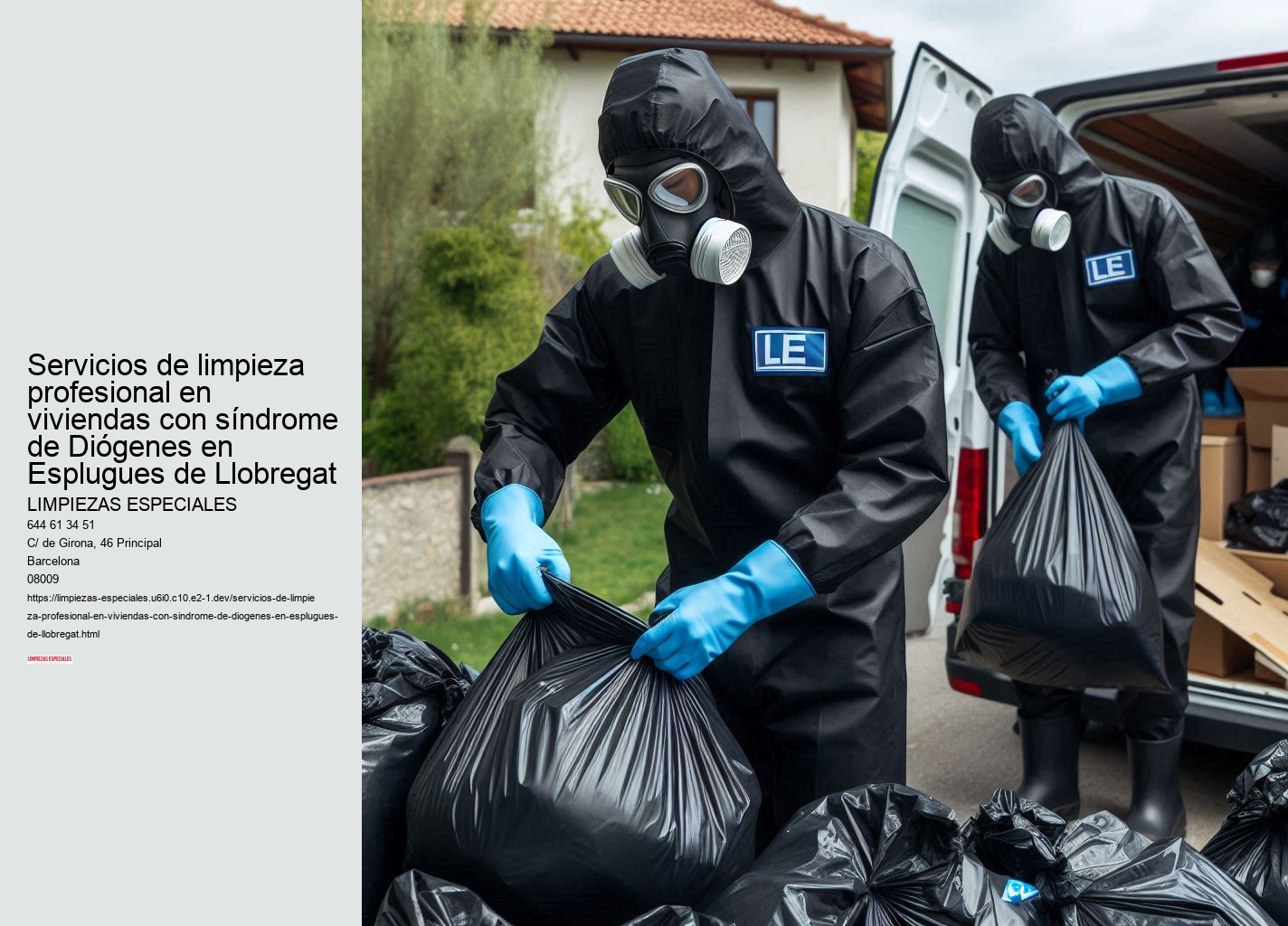 Servicios de limpieza profesional en viviendas con síndrome de Diógenes en Esplugues de Llobregat