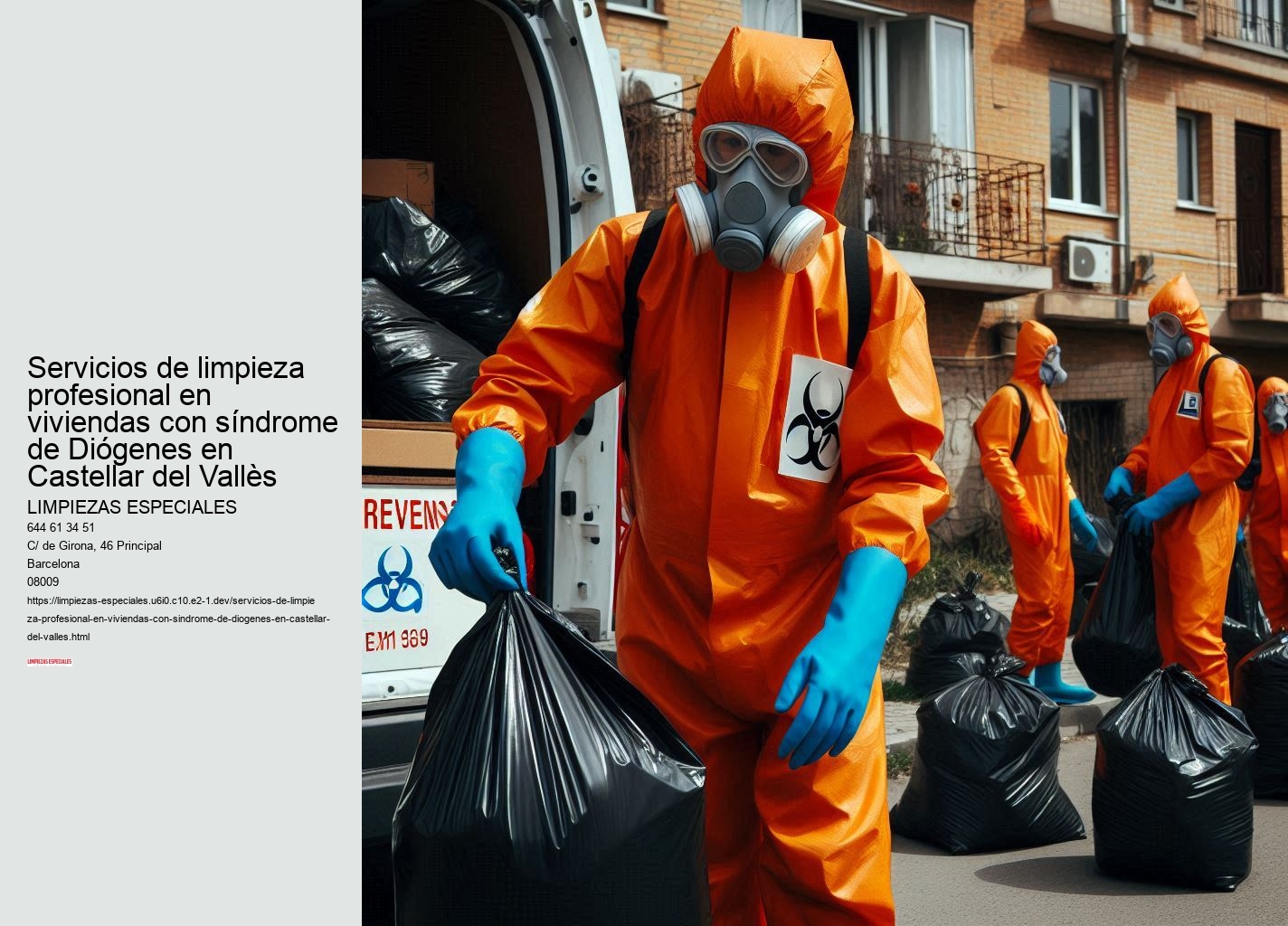 Servicios de limpieza profesional en viviendas con síndrome de Diógenes en Castellar del Vallès