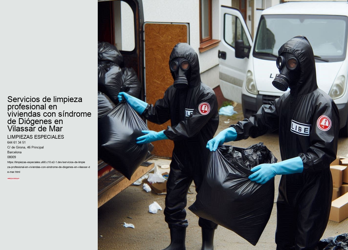 Servicios de limpieza profesional en viviendas con síndrome de Diógenes en Vilassar de Mar